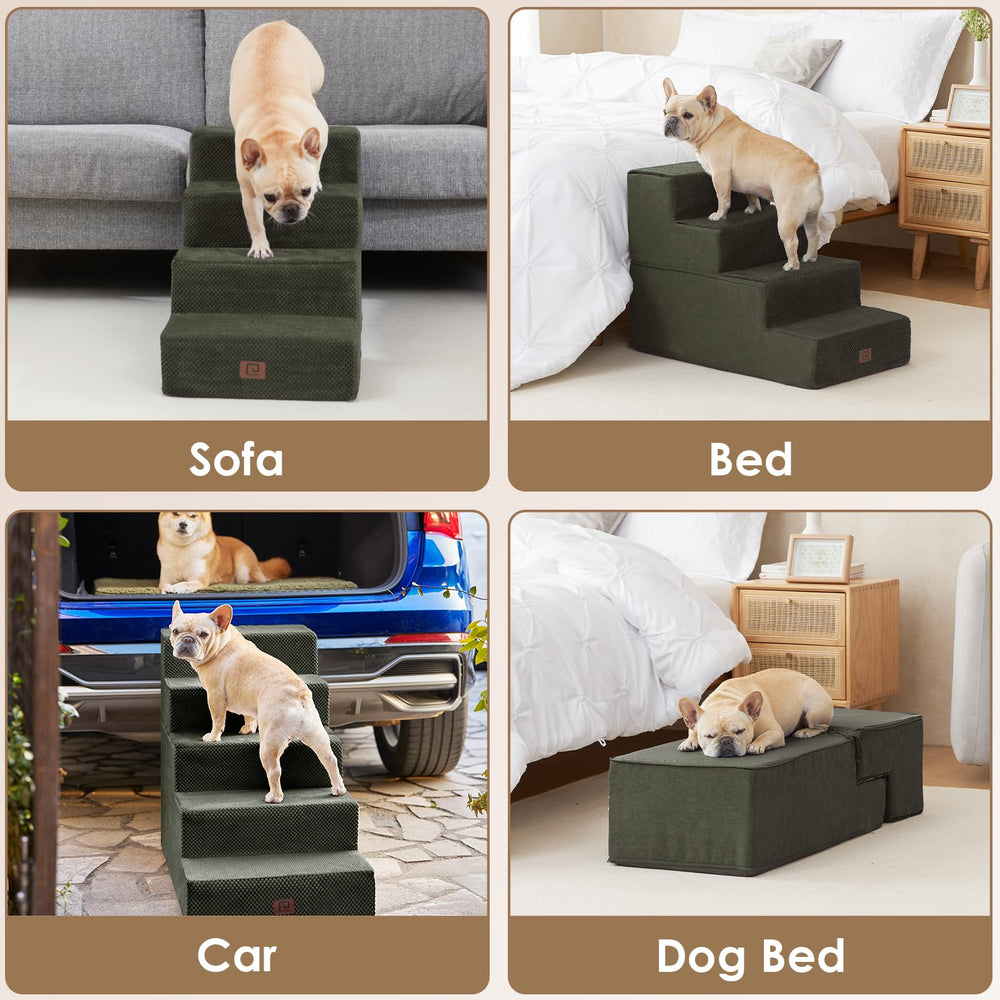 EHEYCIGA dog stairs expansion after unboxing requires 24 to 48 hours to fully expand.