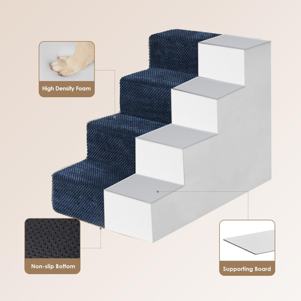 EHEYCIGA dog stairs foldable; converts to cozy bed for puppy naps.