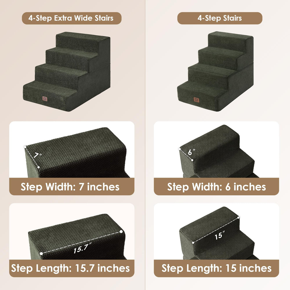 EHEYCIGA dog stairs foldable design saves space and makes transport easy.