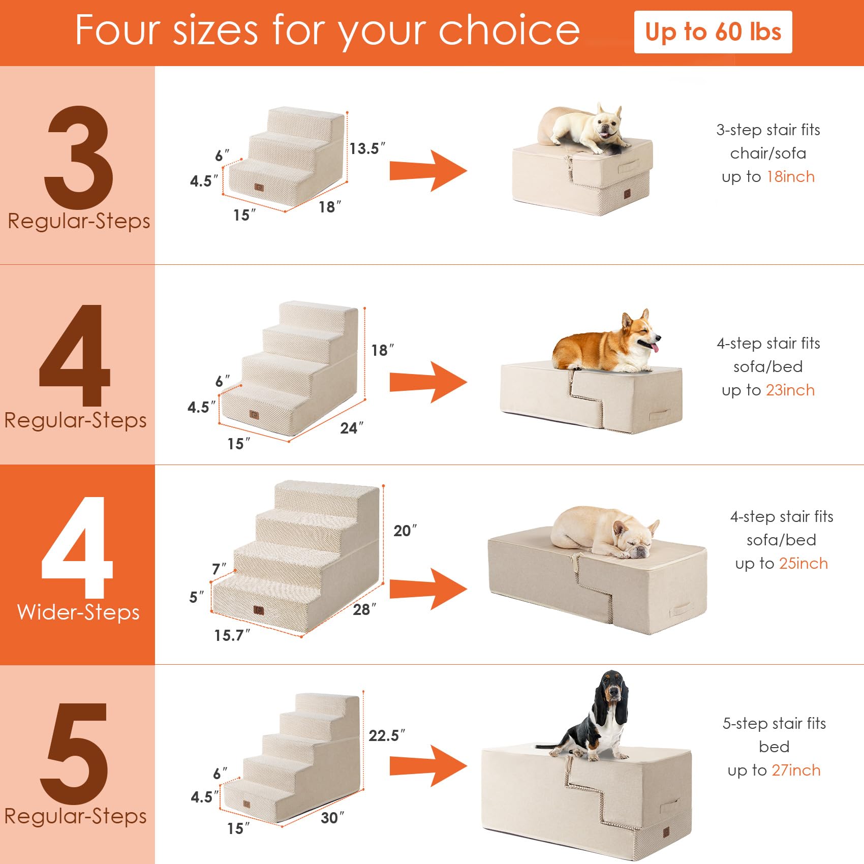 EHEYCIGA foldable stairs double as a cozy travel bed.