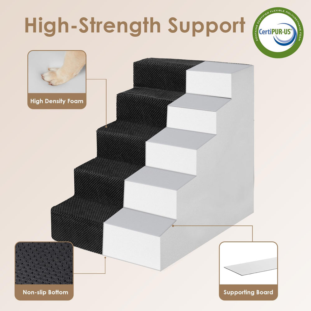 EHEYCIGA dog stairs-folded-bed-concept folds into a bed for storage.