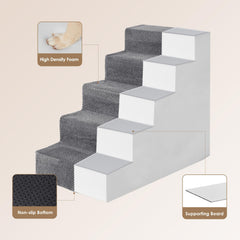 EHEYCIGA dog stairs-folded-convertible folds into a cozy bed.