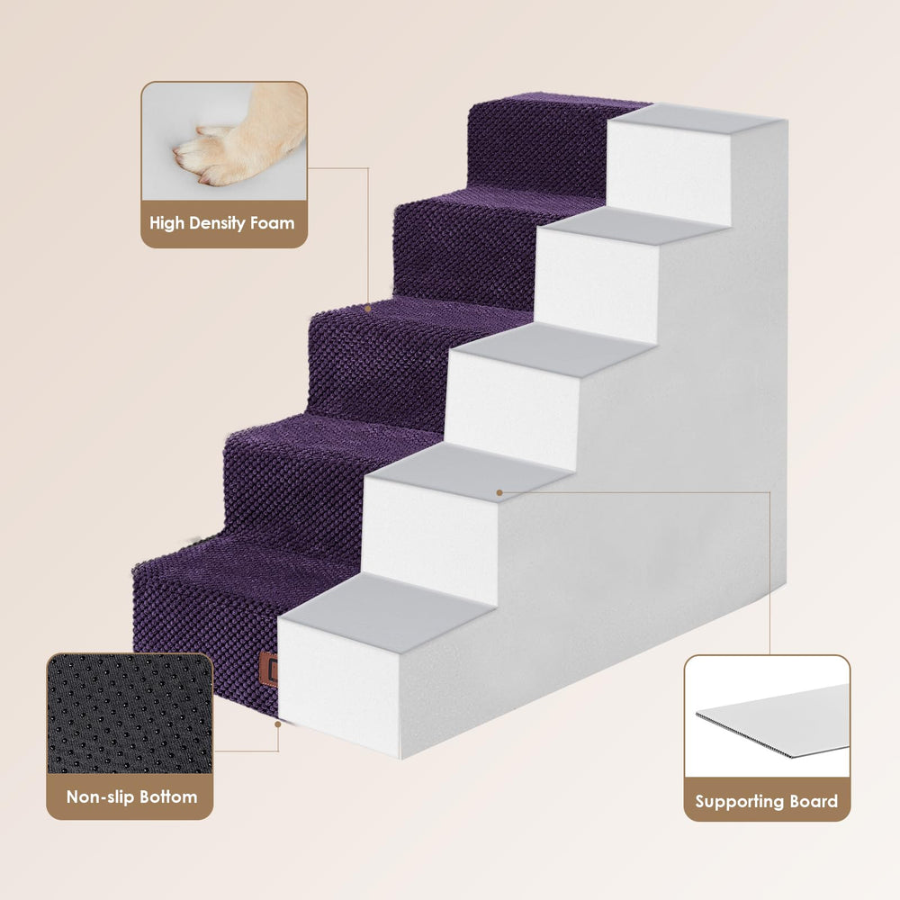 EHEYCIGA dog stairs folded-storage demonstrates compact storage between uses