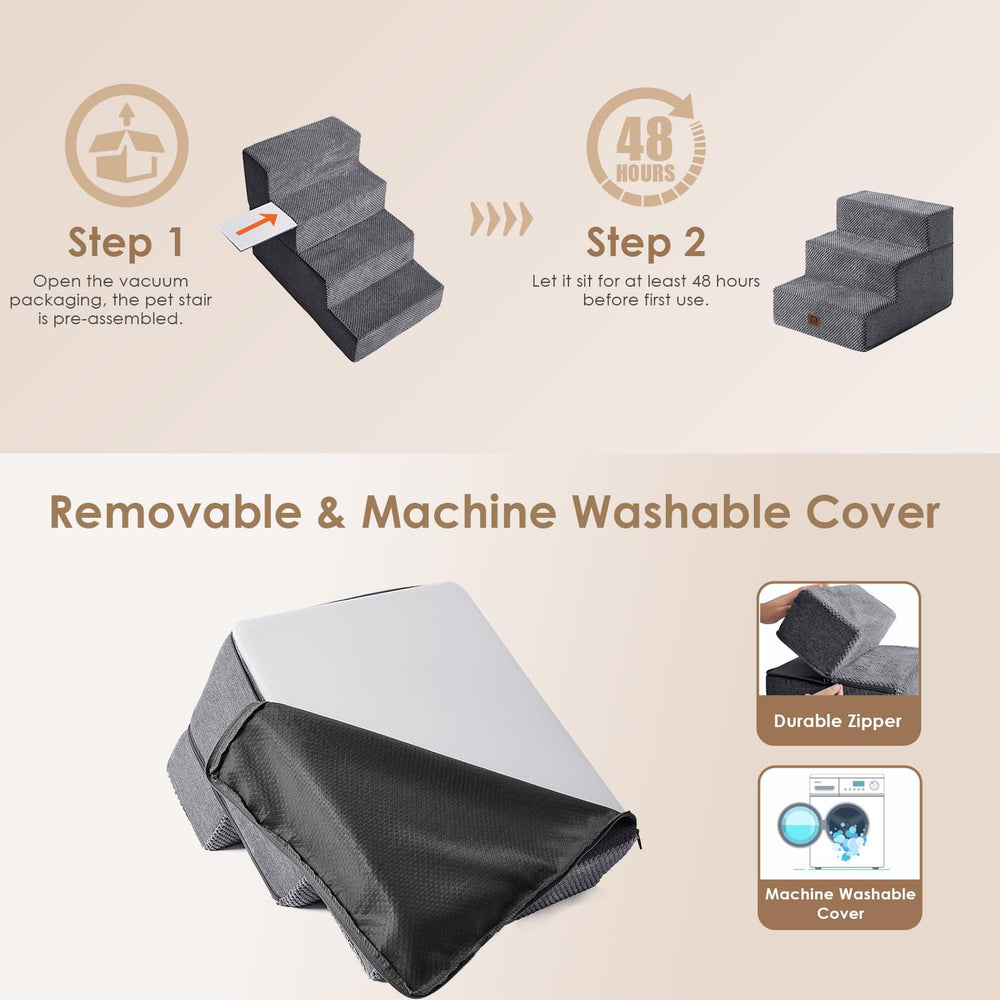EHEYCIGA non-slip foam base keeps stairs stable on slick floors