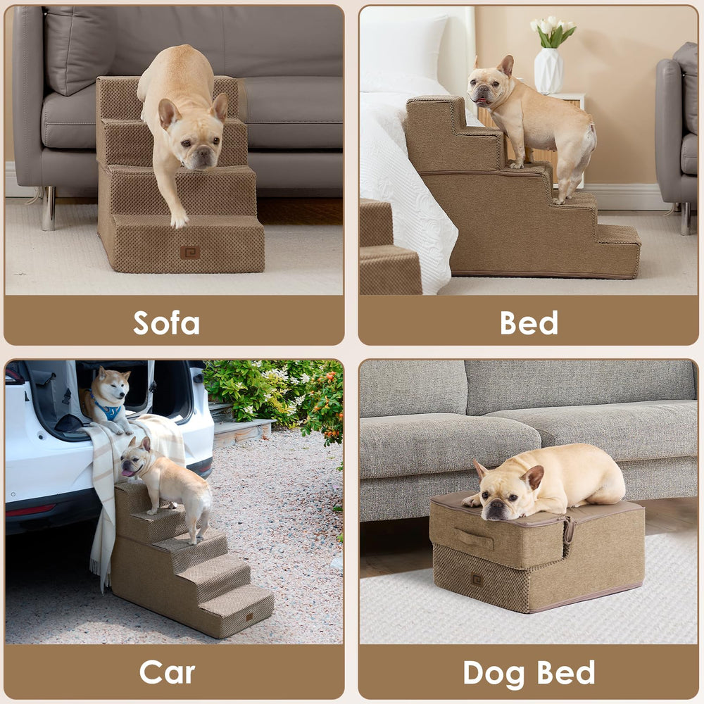 EHEYCIGA dog stairs pet using stairs conveys confident climbing and comfort.