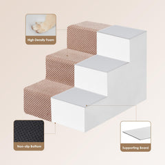 EHEYCIGA dog stairs pink folded mode shows dual-use as portable rest.