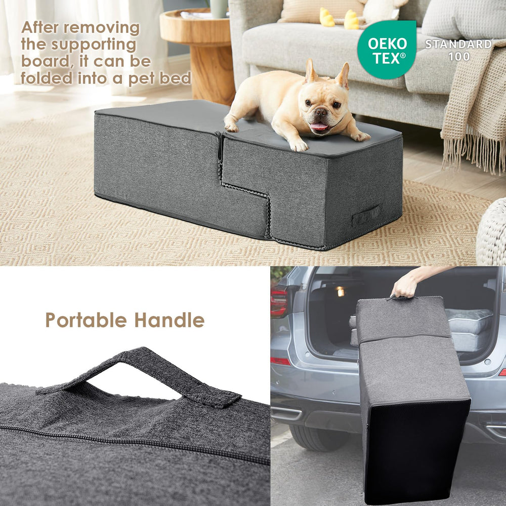 EHEYCIGA Dog Stairs removable-cover machine washable for quick cleaning.