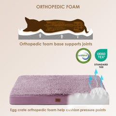 EHEYCIGA 4-inch high-density egg-crate foam supports joints and promotes stable resting.