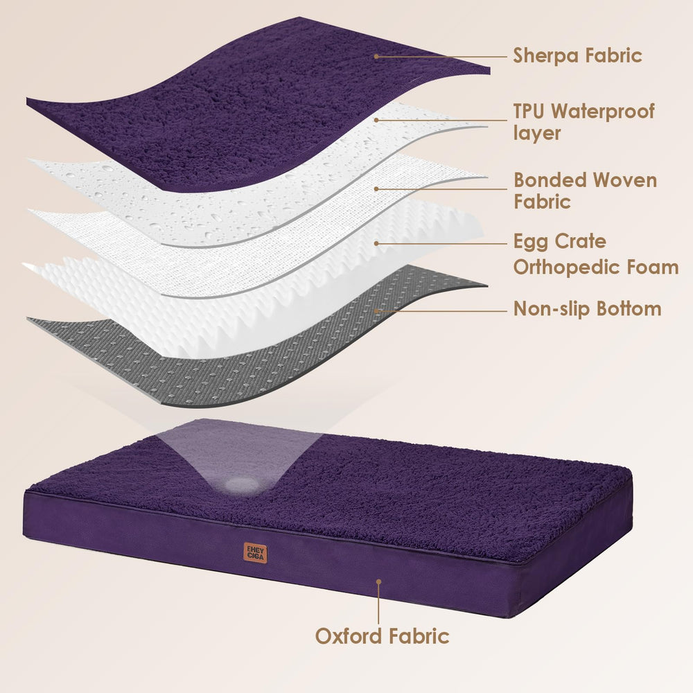 EHEYCIGA 4-inch egg-crate foam core supports joints and even weight