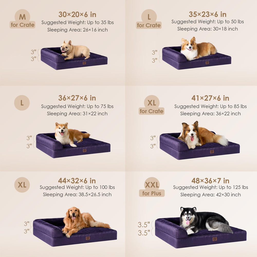 EHEYCIGA egg crate memory foam core provides cushioned support for joints.