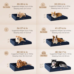 EHEYCIGA egg crate memory foam cushions joints and reduces pressure for elder dogs.