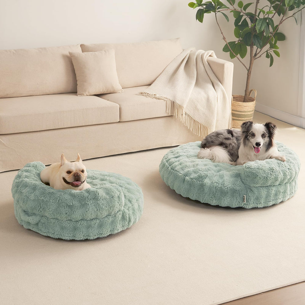 EHEYCIGA extra small dog bed washable cover close up emphasizes easy cleaning after messes