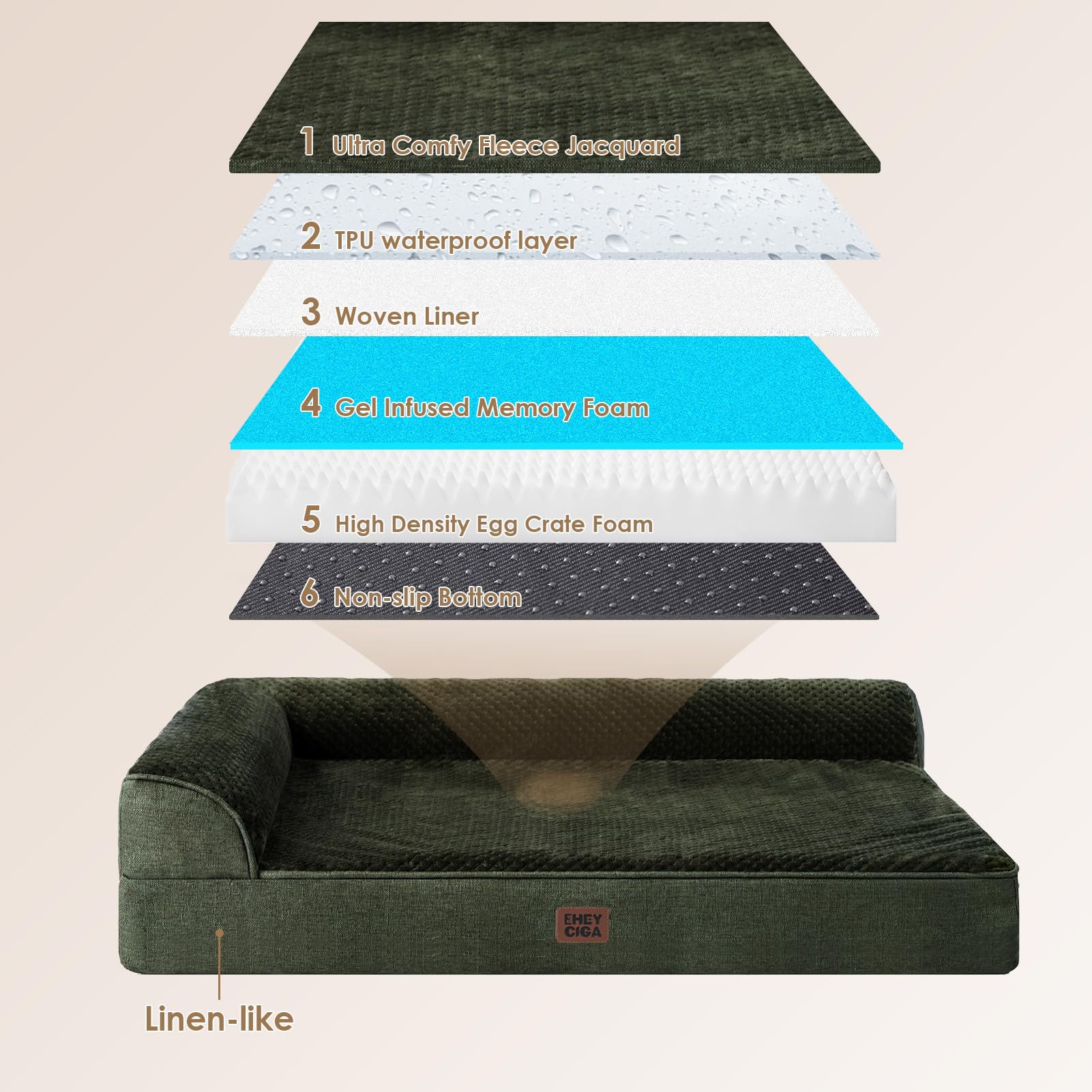 EHEYCIGA faux linen side panel adds breathable texture and style