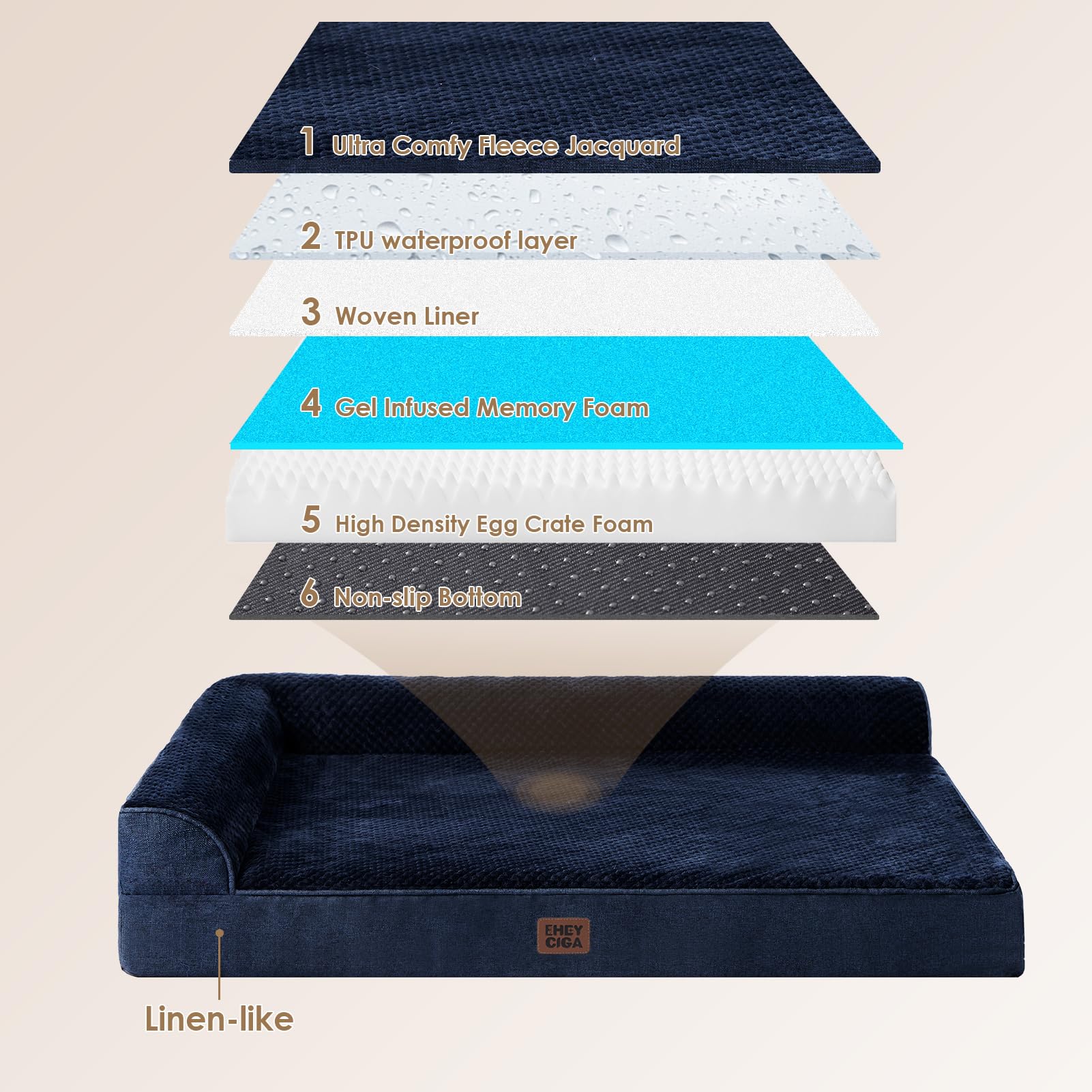 EHEYCIGA faux linen side adds breathable fabric