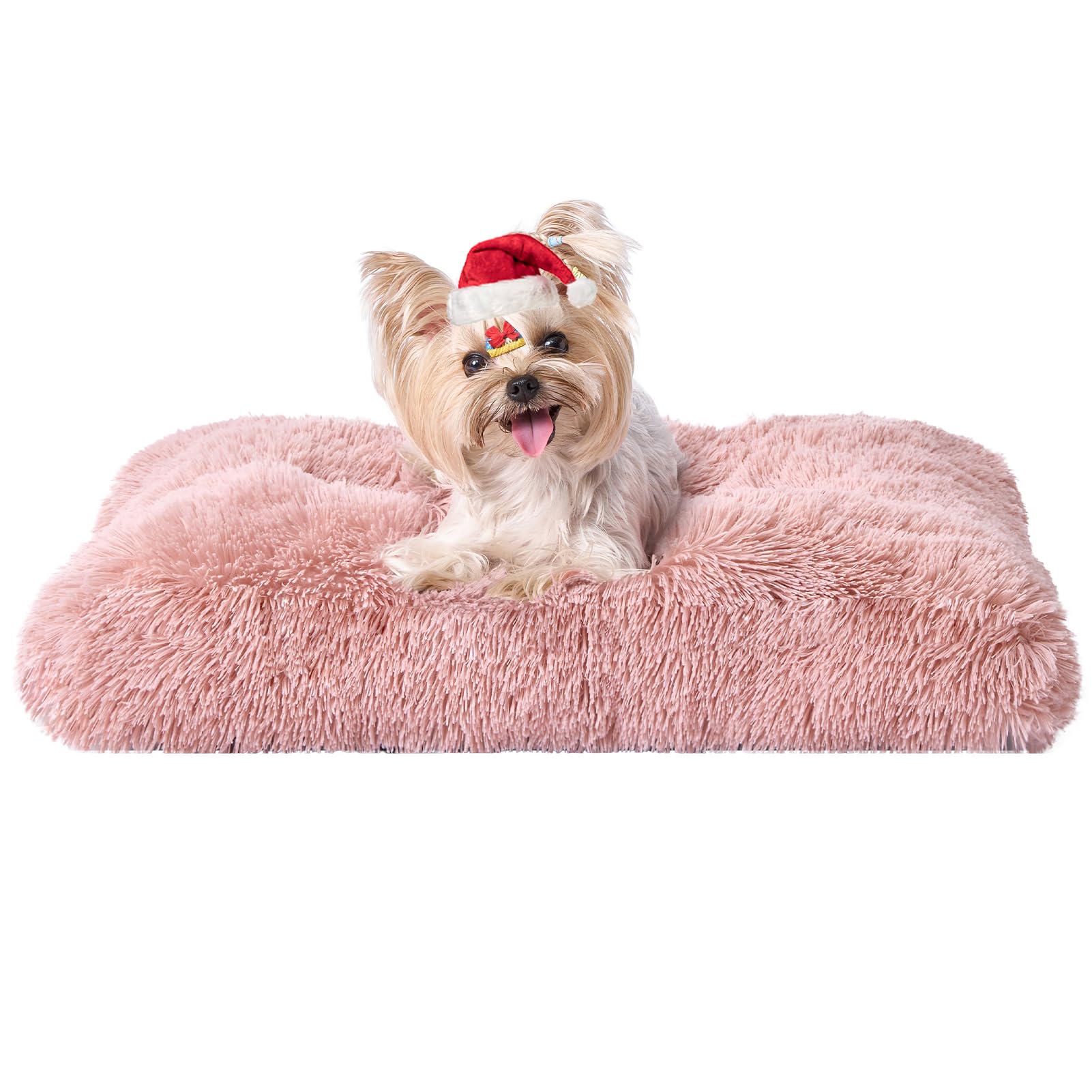 EHEYCIGA Fluffy Dog Bed close-up fur texture for ultra-soft comfort