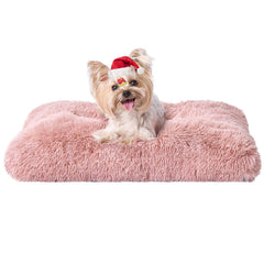 EHEYCIGA Fluffy Dog Bed close-up fur texture for ultra-soft comfort