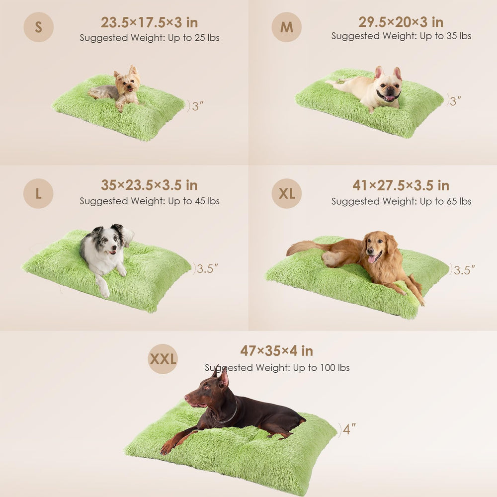 EHEYCIGA fluffy dog bed-soft-faux-fur close-up shows luxurious texture.
