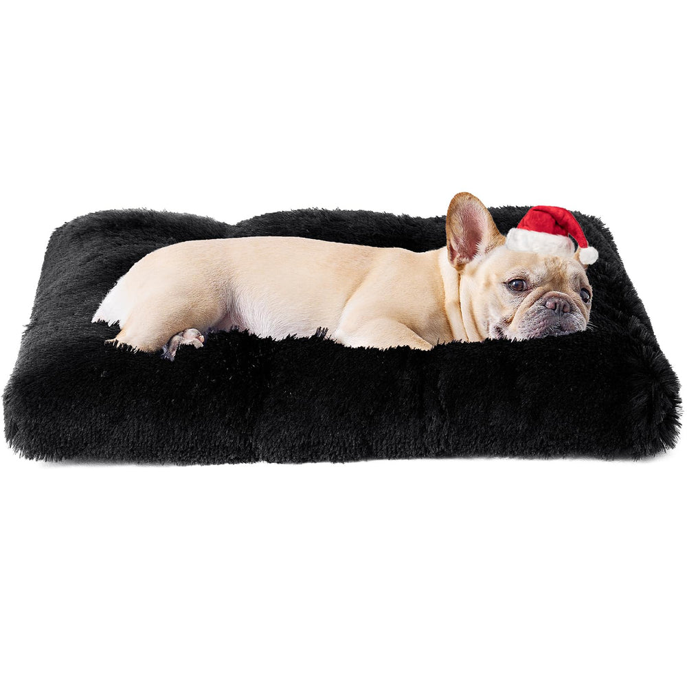 EHEYCIGA Fluffy Dog Crate Bed with soft plush surface for cozy naps