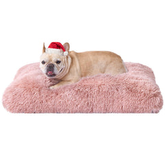 EHEYCIGA fluffy dog crate bed with soft faux fur for cozy naps
