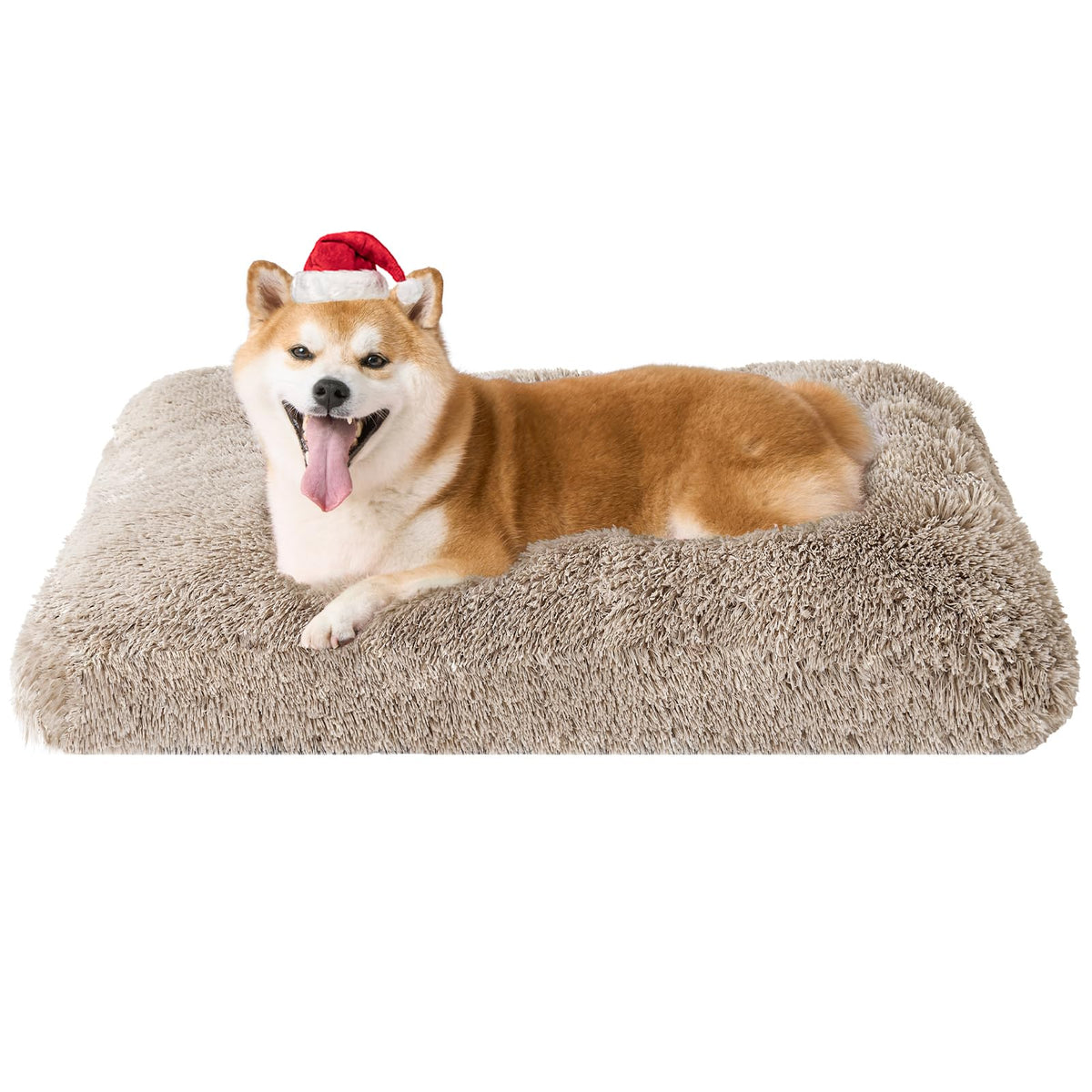 EHEYCIGA fluffy dog crate bed with soft fur for cozy crate lounging