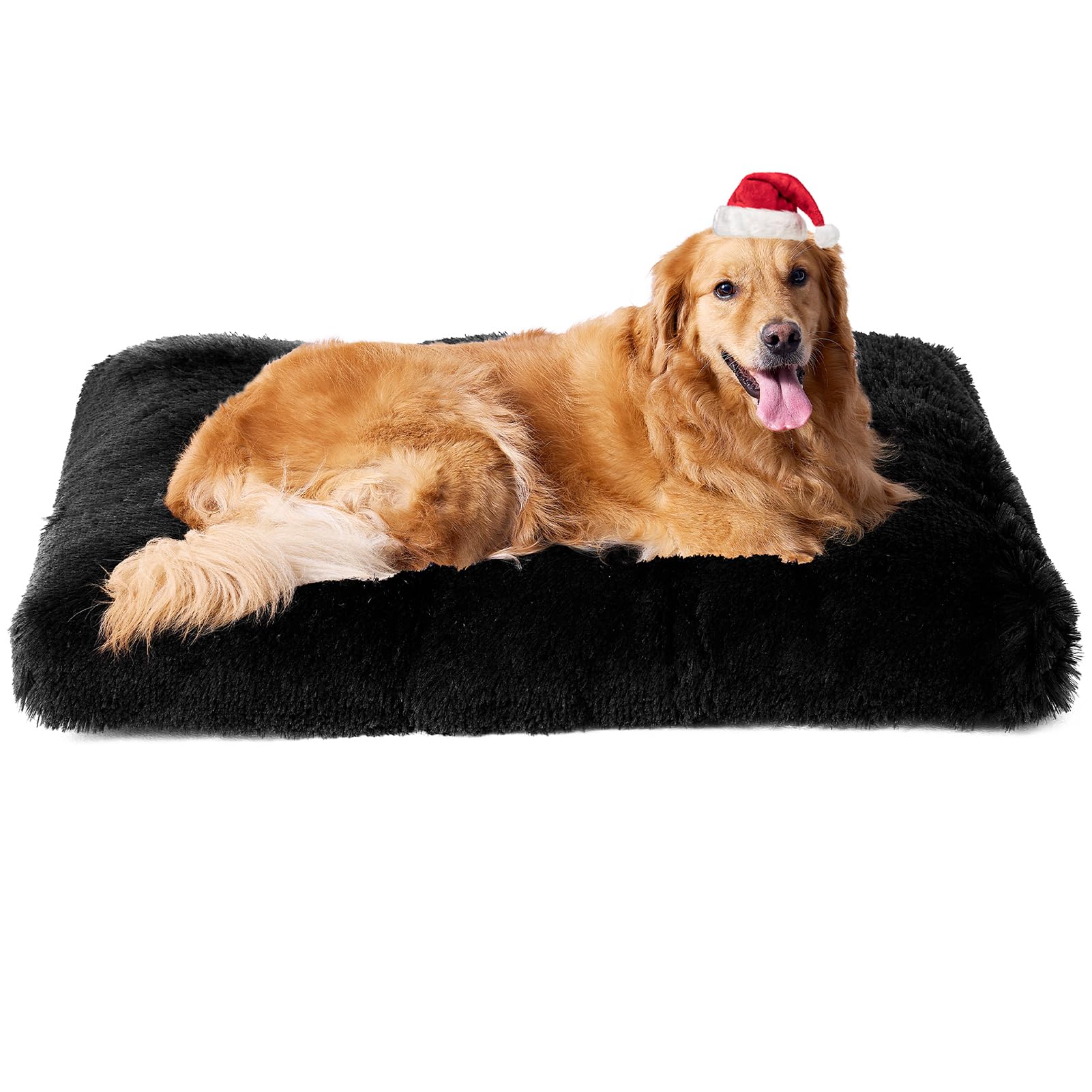 EHEYCIGA fluffy dog crate bed XL with soft fur for extra large dogs and premium comfort
