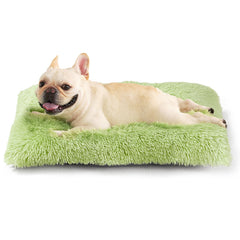 EHEYCIGA fluffy dog crate pad cover shows plush surface for crate comfort.