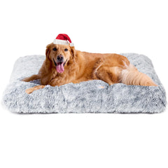 EHEYCIGA fluffy-xl-dog-bed in crate provides cozy crate retreat for large dogs.
