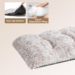 EHEYCIGA fluffy XXL dog bed inside crate offers secure, cozy resting space