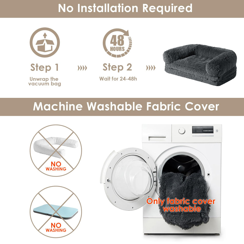 EHEYCIGA Easy cleaning with a washable faux fur cover