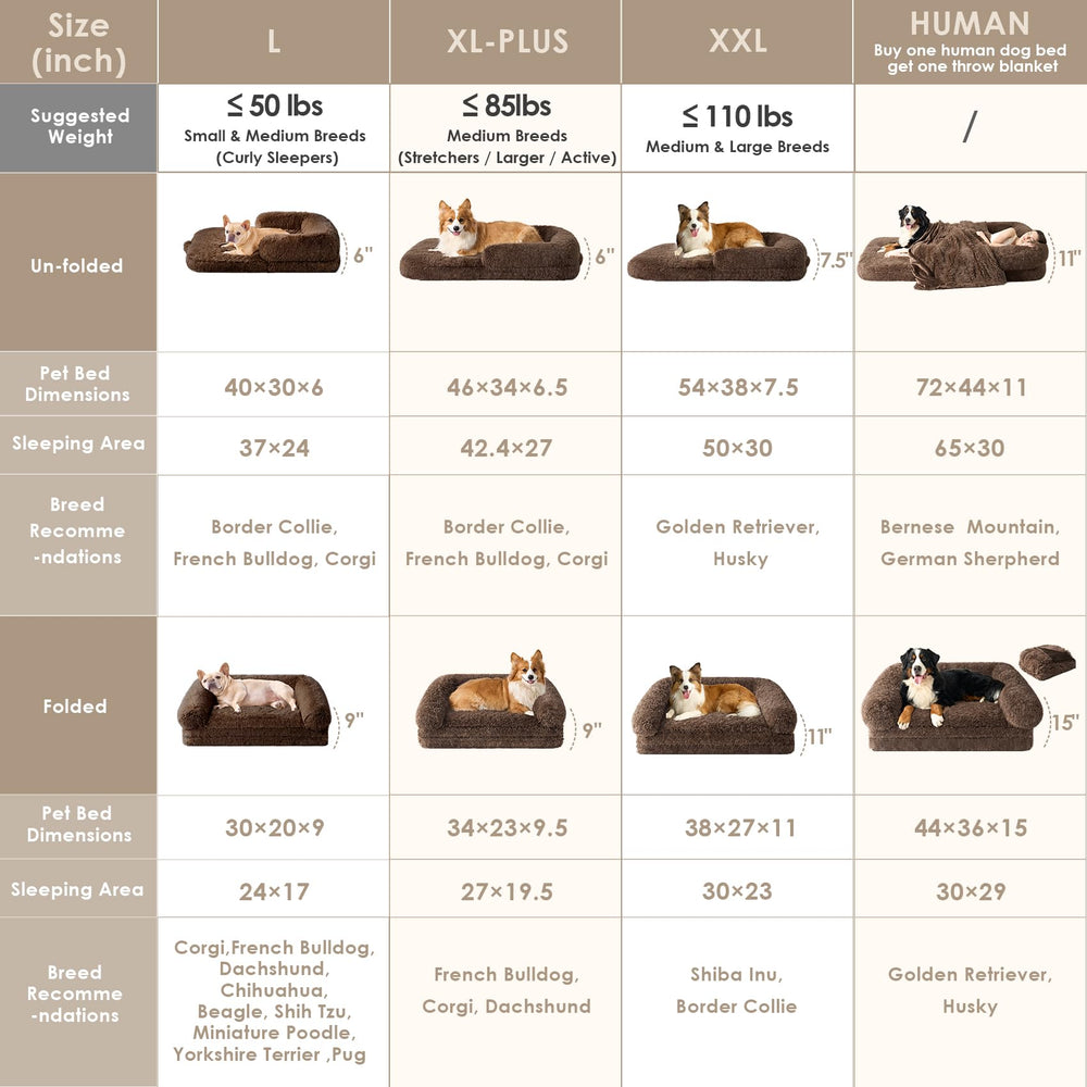 EHEYCIGA foldable human dog bed memory foam egg crate close-up highlights supportive base