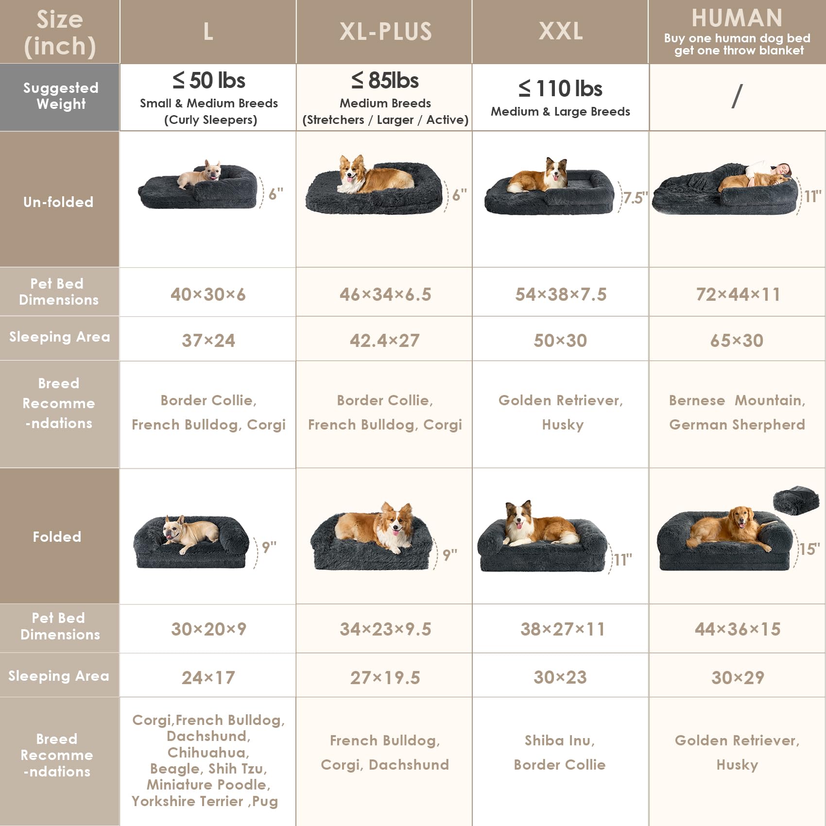 EHEYCIGA Foldable bed on couch showing shared comfort with a pet