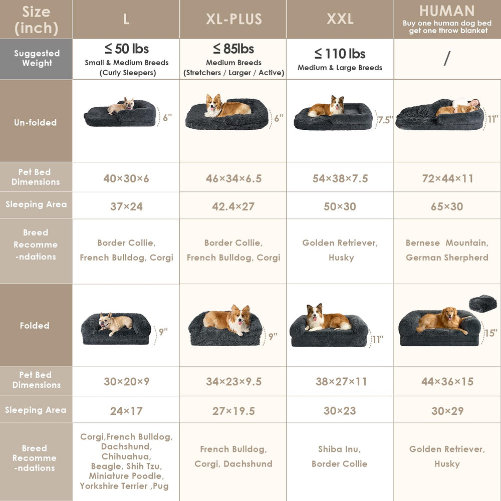 EHEYCIGA foldable-xxl-dog-bed-open cozy lounging for large dogs.