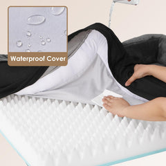 EHEYCIGA four-sided bolster design offers snug, enclosed lounging.