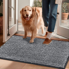 EHEYCIGA front-door mat 30x20 traps mud and moisture at entry.