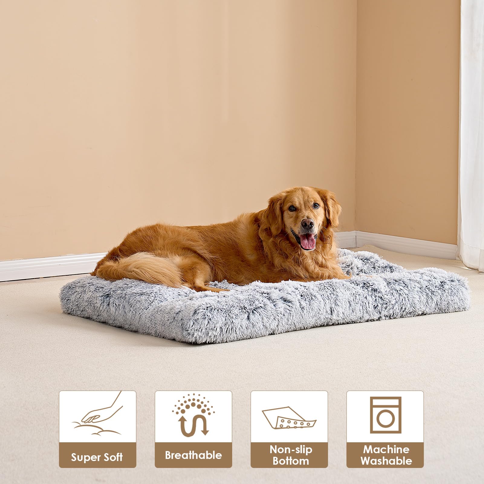 EHEYCIGA grey-color design blends with decor while staying plush.
