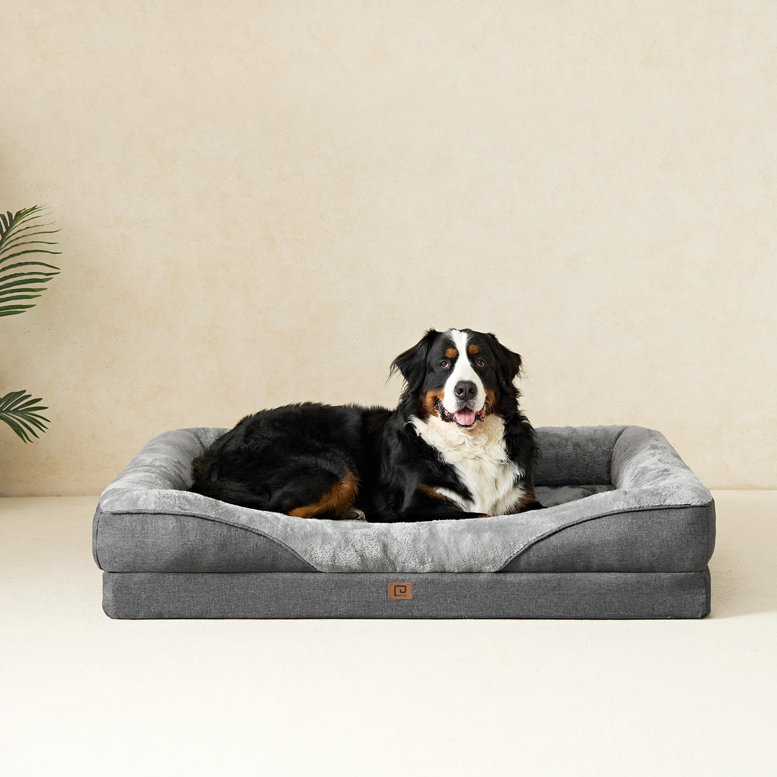 EHEYCIGA grey XL dog bed color blends with home decor
