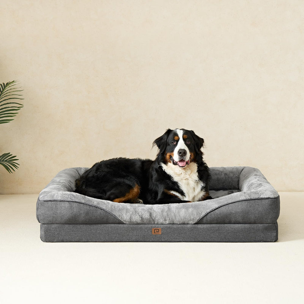 EHEYCIGA grey XL dog bed color blends with home decor