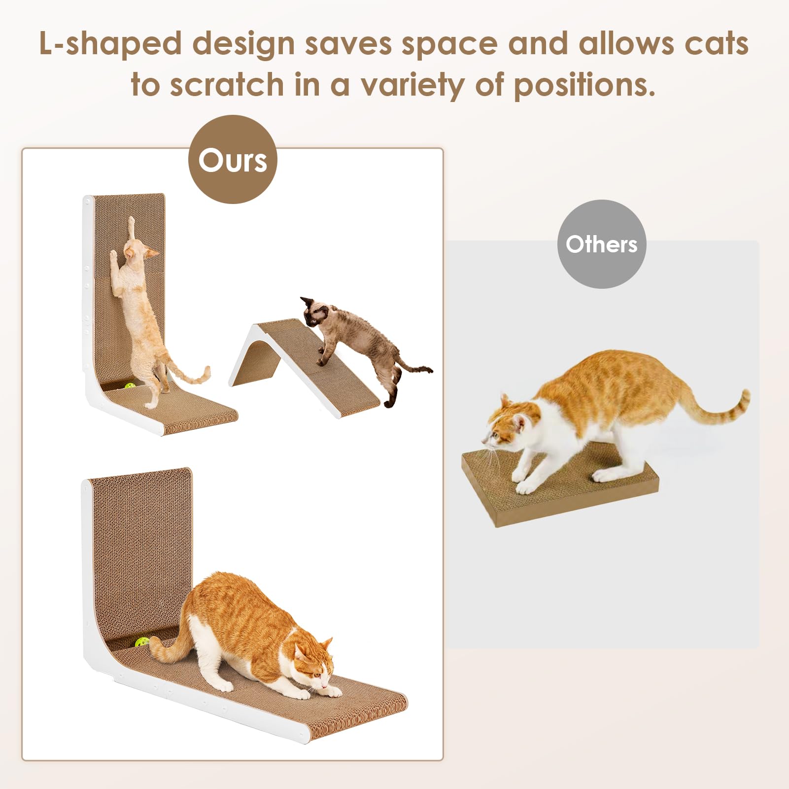 EHEYCIGA indoor cat scratcher mounted against wall to protect furniture
