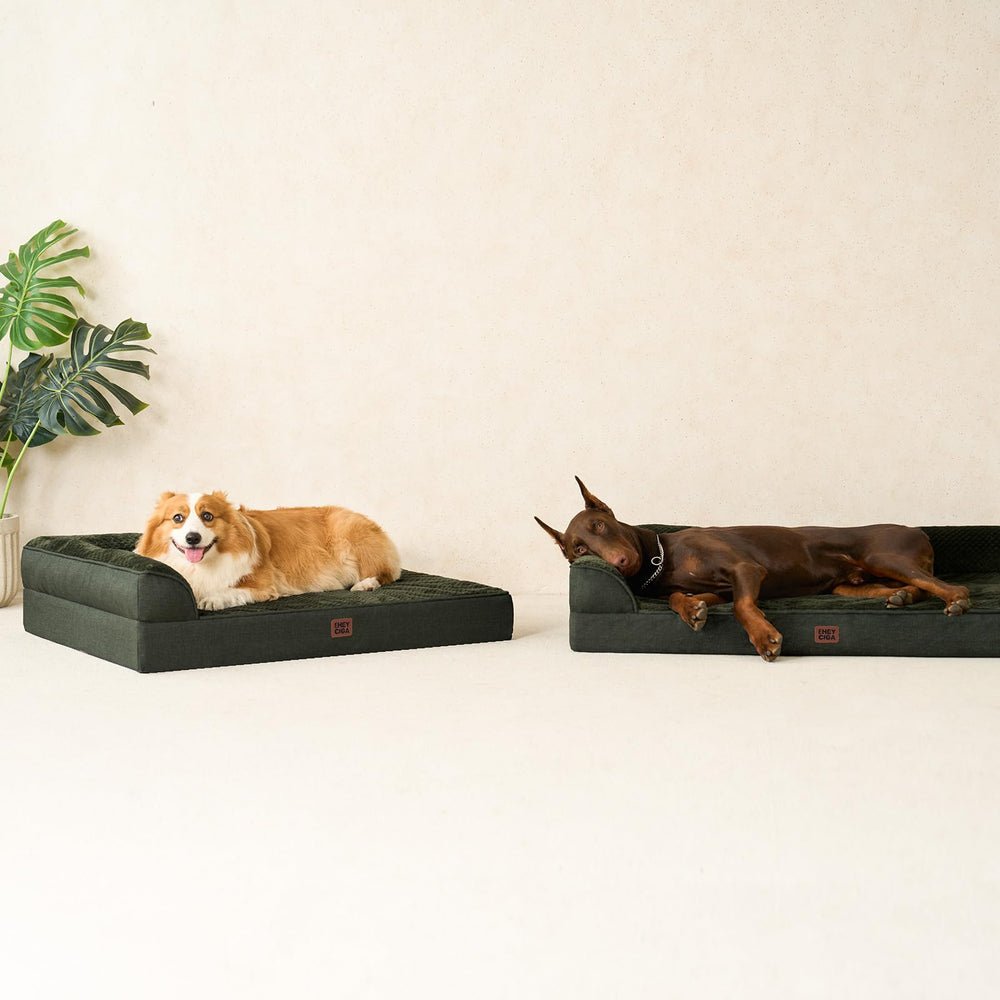 EHEYCIGA large dog bed in a cozy living room setting.