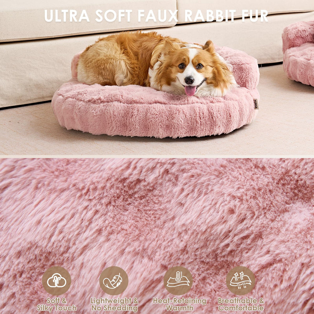 EHEYCIGA large dog bed removable cover simplifies washing after muddy playtime.