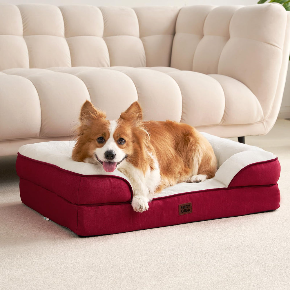 EHEYCIGA large dog bed shown in cozy home setting