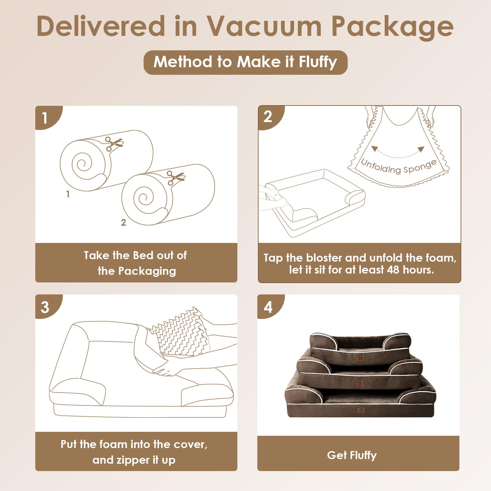 EHEYCIGA large pet bed with soft fleece surface for cozy naps.