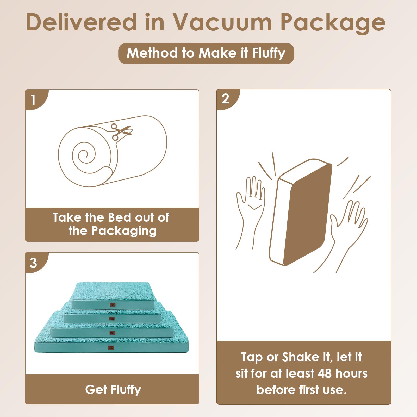 EHEYCIGA machine-washable cover simplifies cleaning and care.