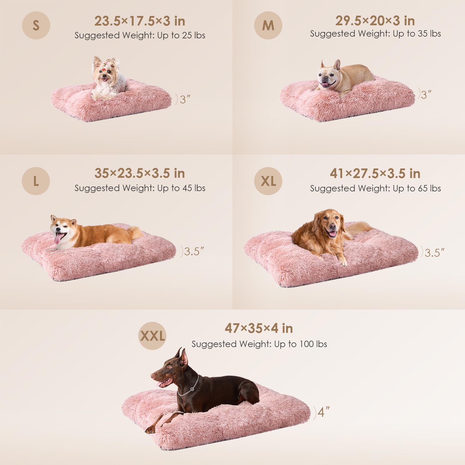 EHEYCIGA machine-washable pink dog bed for easy cleanup after adventures