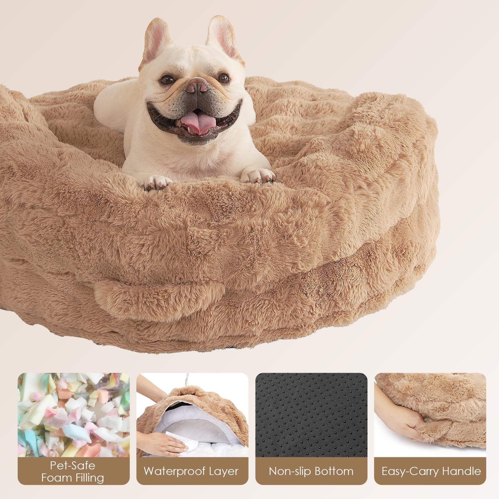 EHEYCIGA bed camel non-slip base keeps pets steady