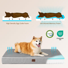 EHEYCIGA Memory Foam Bed Anti-slip bottom stays in place on floors