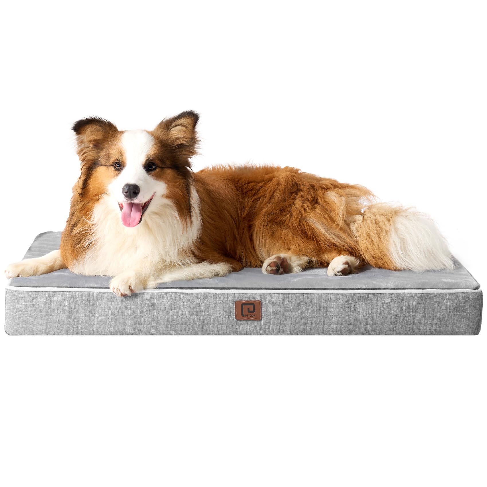 EHEYCIGA Memory Foam Bed dual-layer provides plush support for large dogs