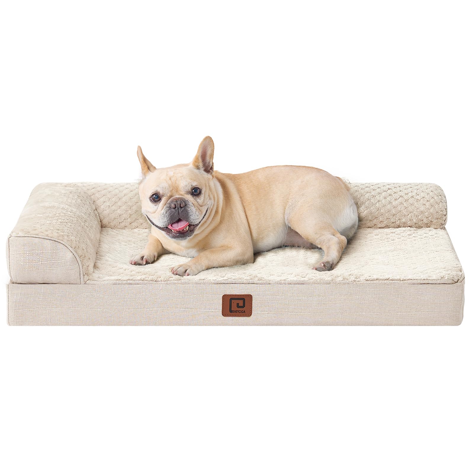 EHEYCIGA memory foam dog bed with egg crate foam supports joints and comfort