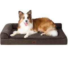 EHEYCIGA memory foam dog bed with egg crate foam for enhanced surface comfort.
