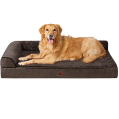 EHEYCIGA memory foam dog bed egg crate top offers pressure relief for senior dogs
